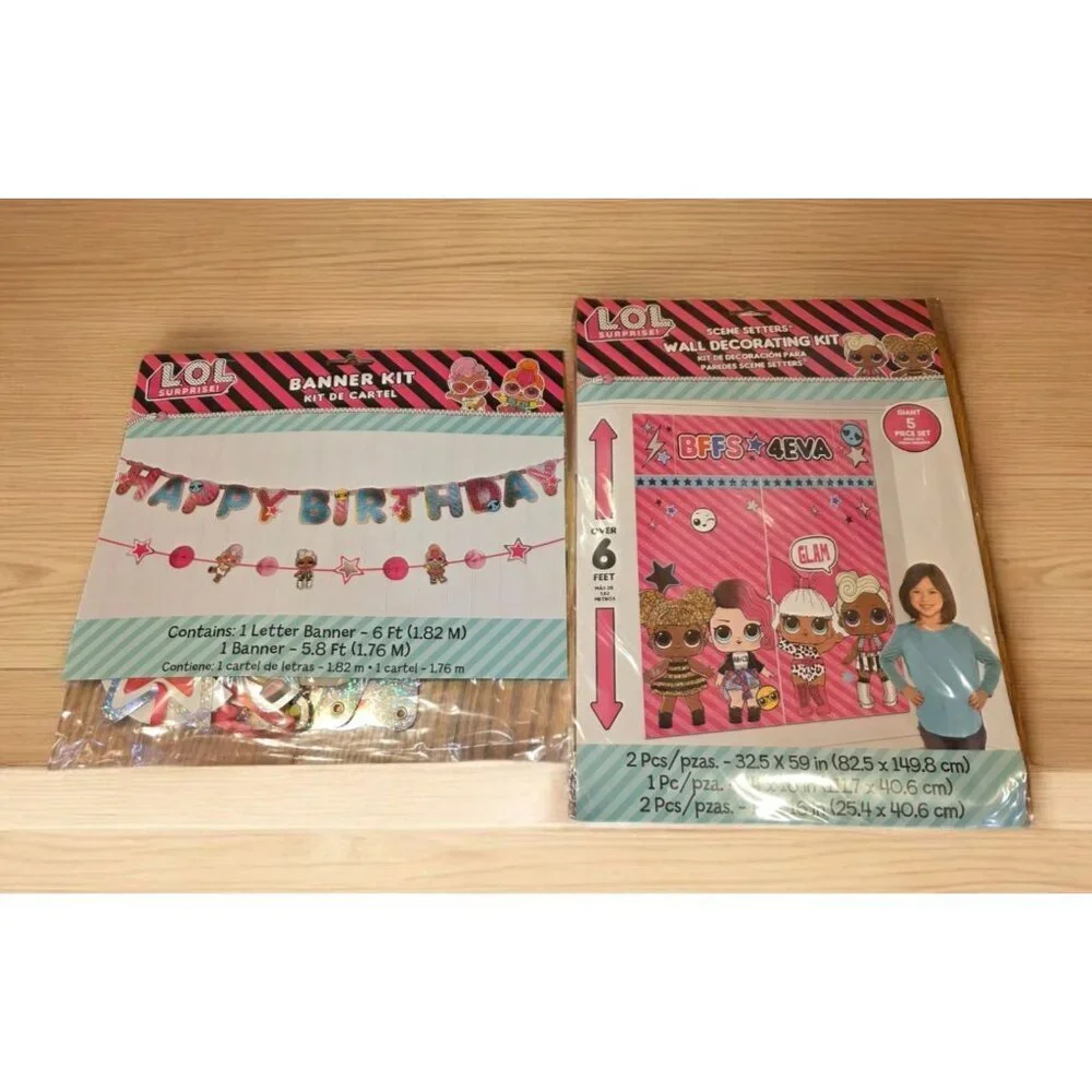 Lol Surprise! Birthday Party Decorations Wall Decorating Kit & Happy Bday Banner